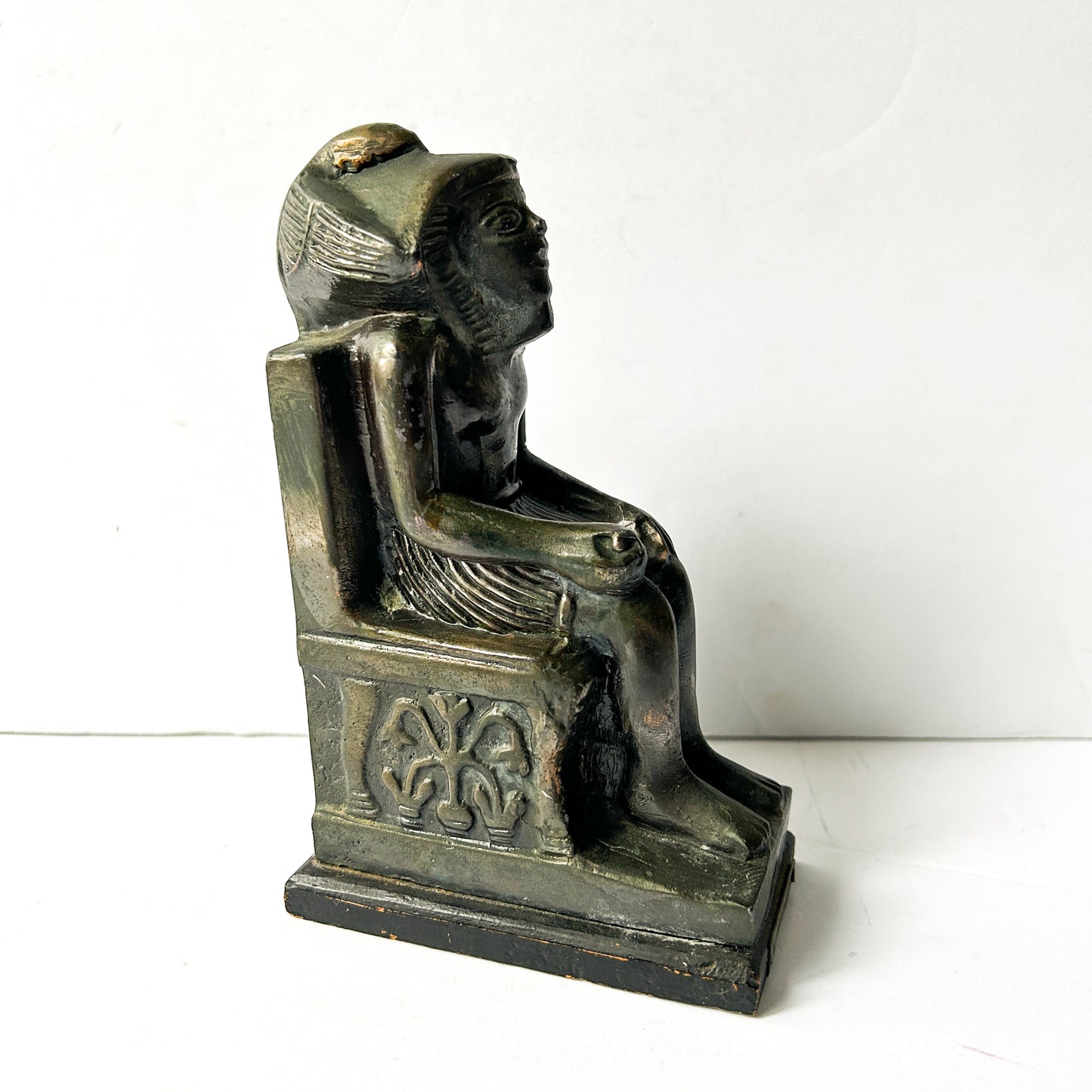 Vintage Bronze Egyptian Statue, Khafre Chephren