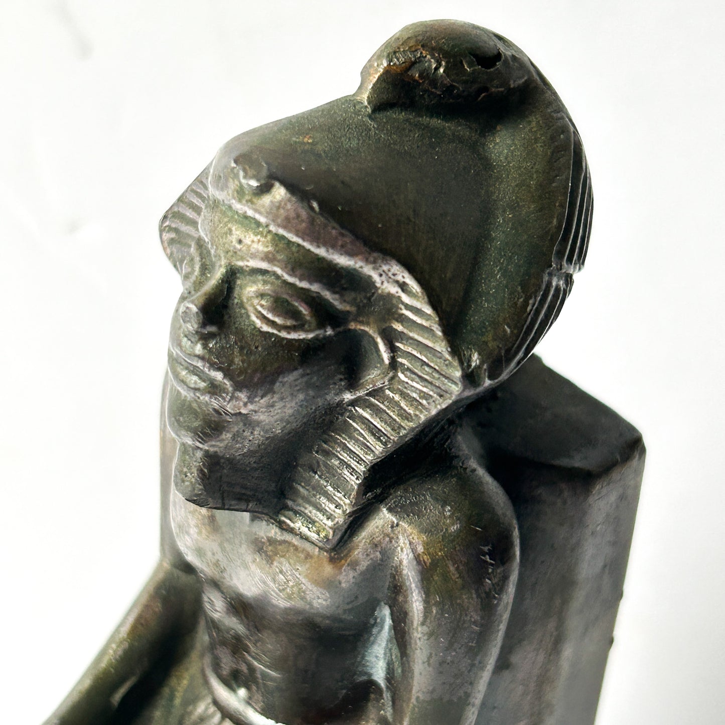 Vintage Bronze Egyptian Statue, Khafre Chephren