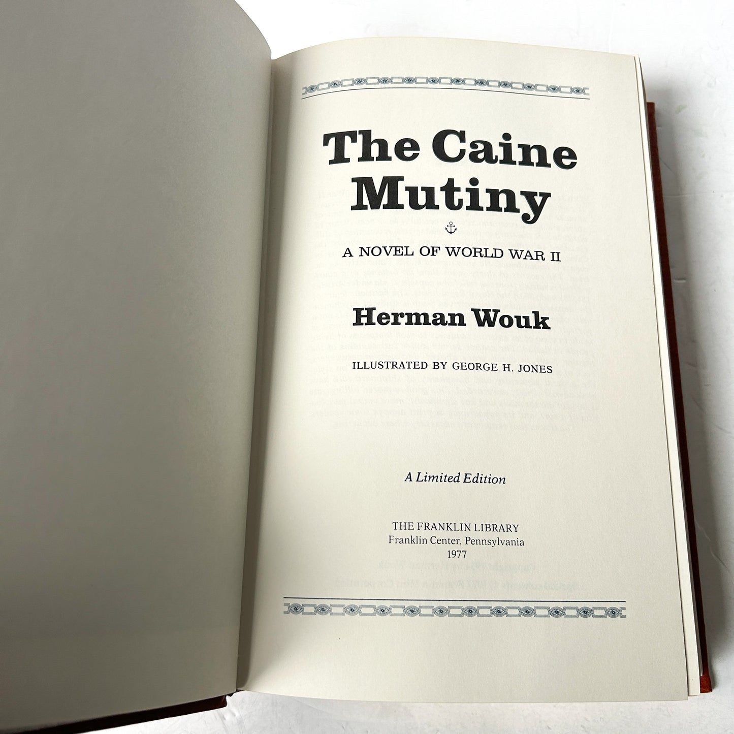 The Caine Mutiny Signed by Herman Wouk, The Franklin Library Limited Edition, Vintage from 1977