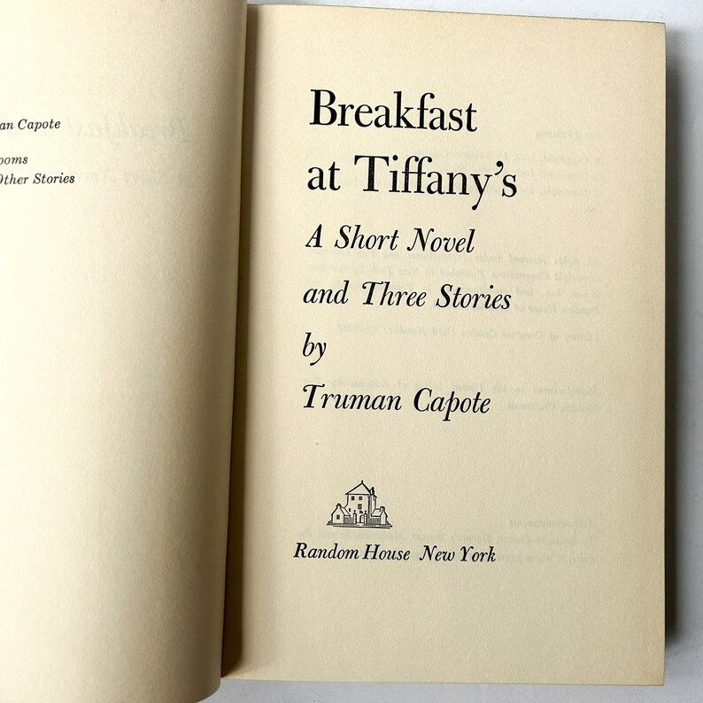 Breakfast at Tiffany's by Truman Capote, Vintage 1958 Book