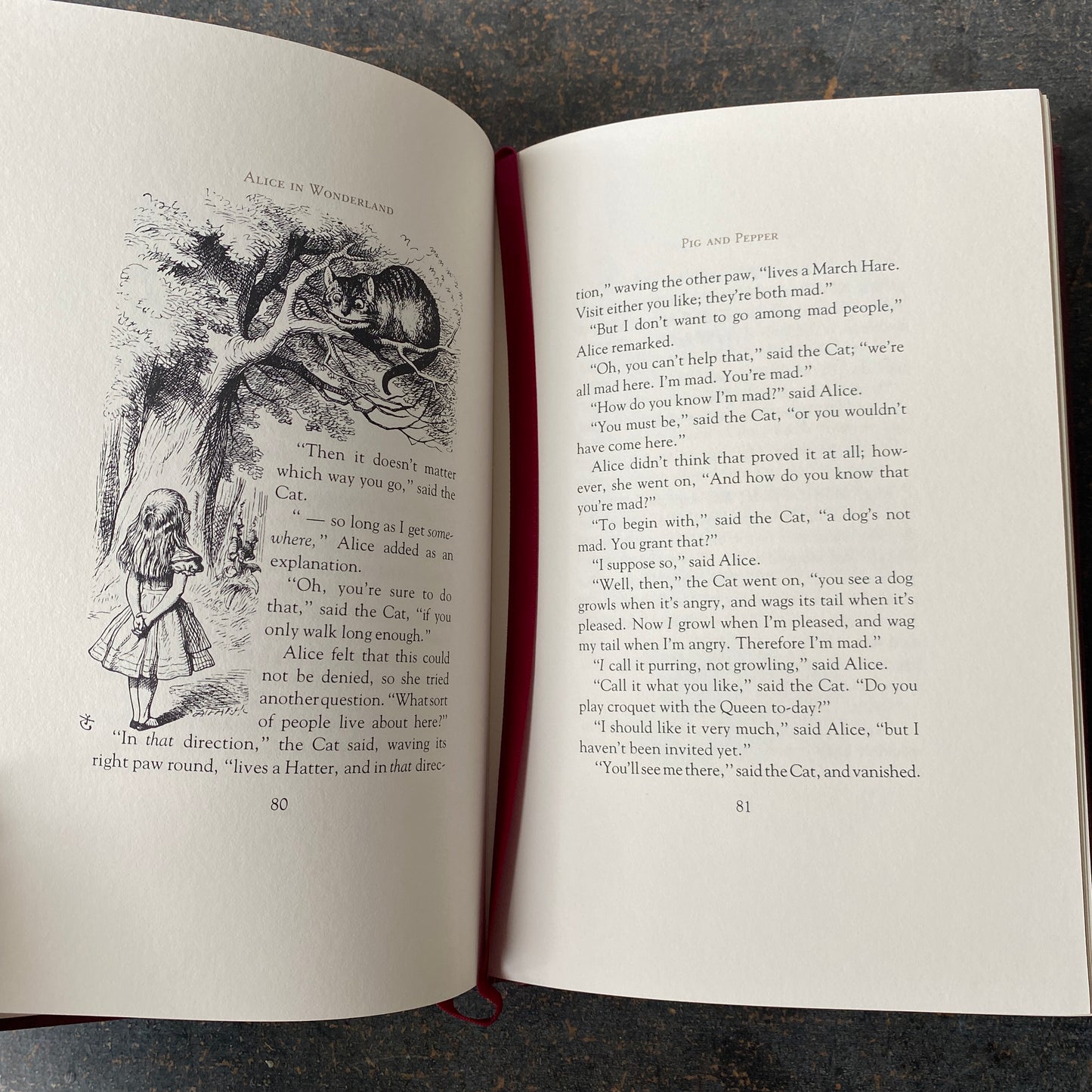 Vintage Alice’s Adventures in Wonderland book, The Franklin Library