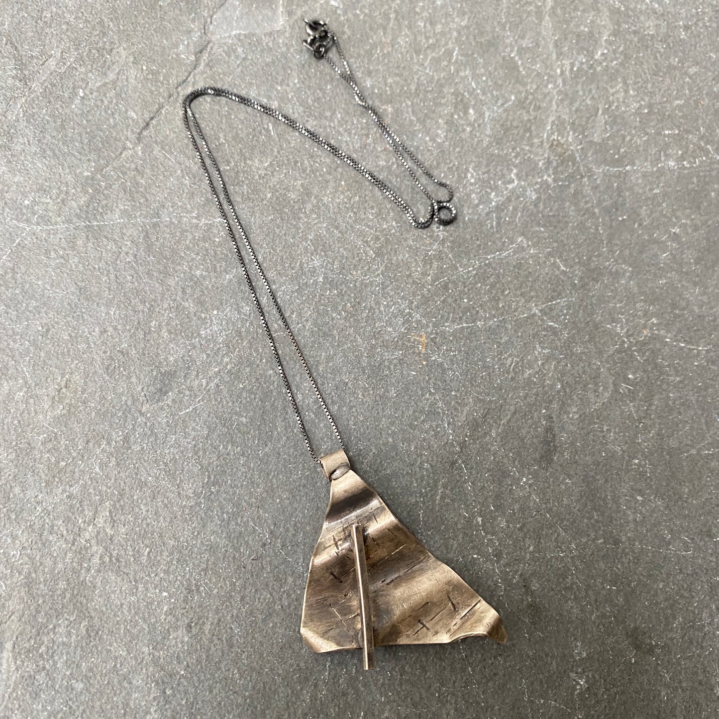 Abstract Oxidized Sterling Necklace