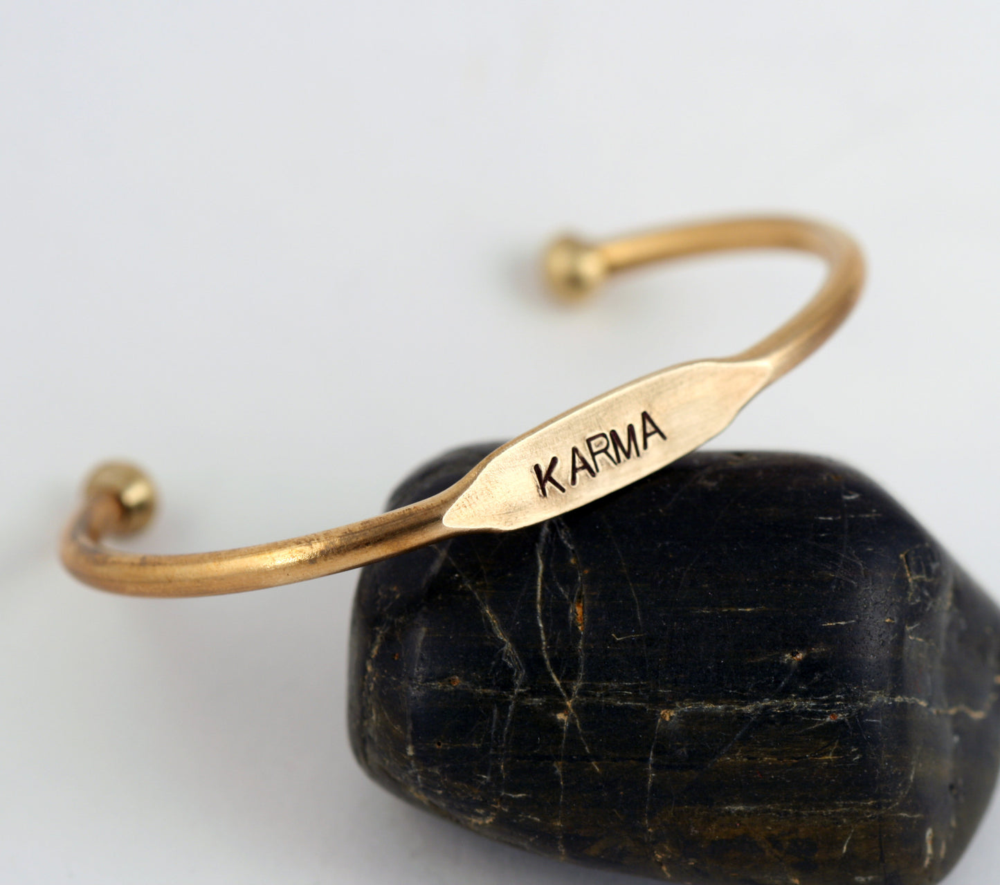 Karma Bracelet - Brass Cuff