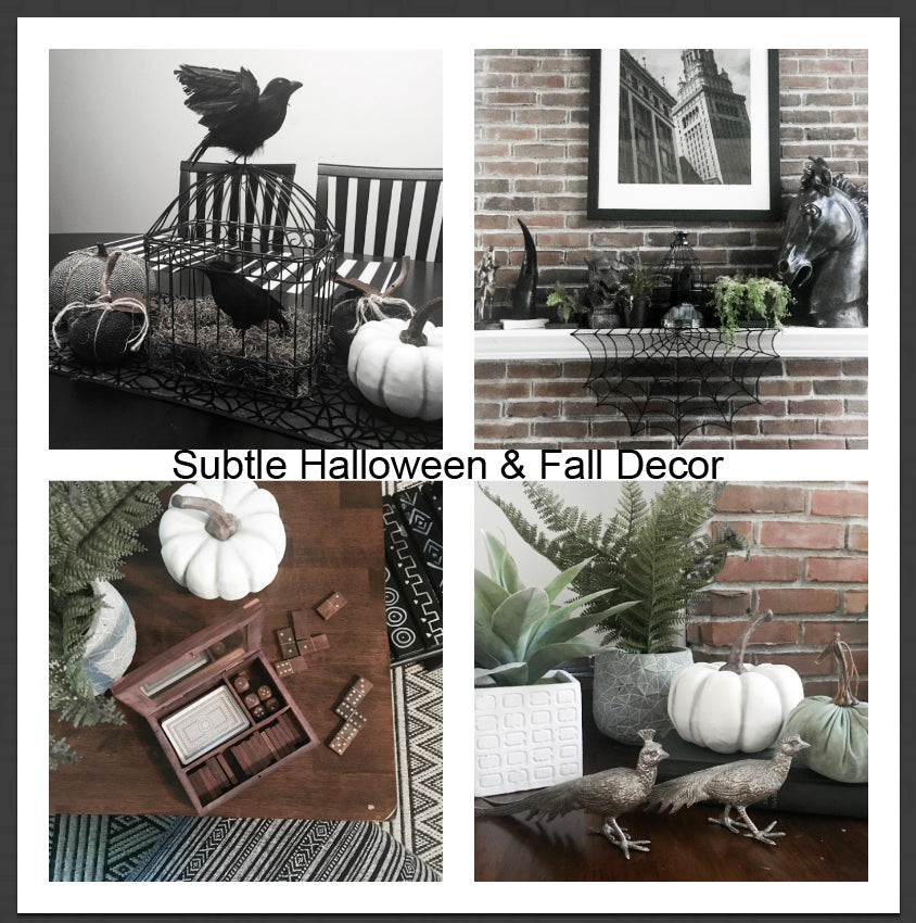 Black and White Halloween and Fall Decor