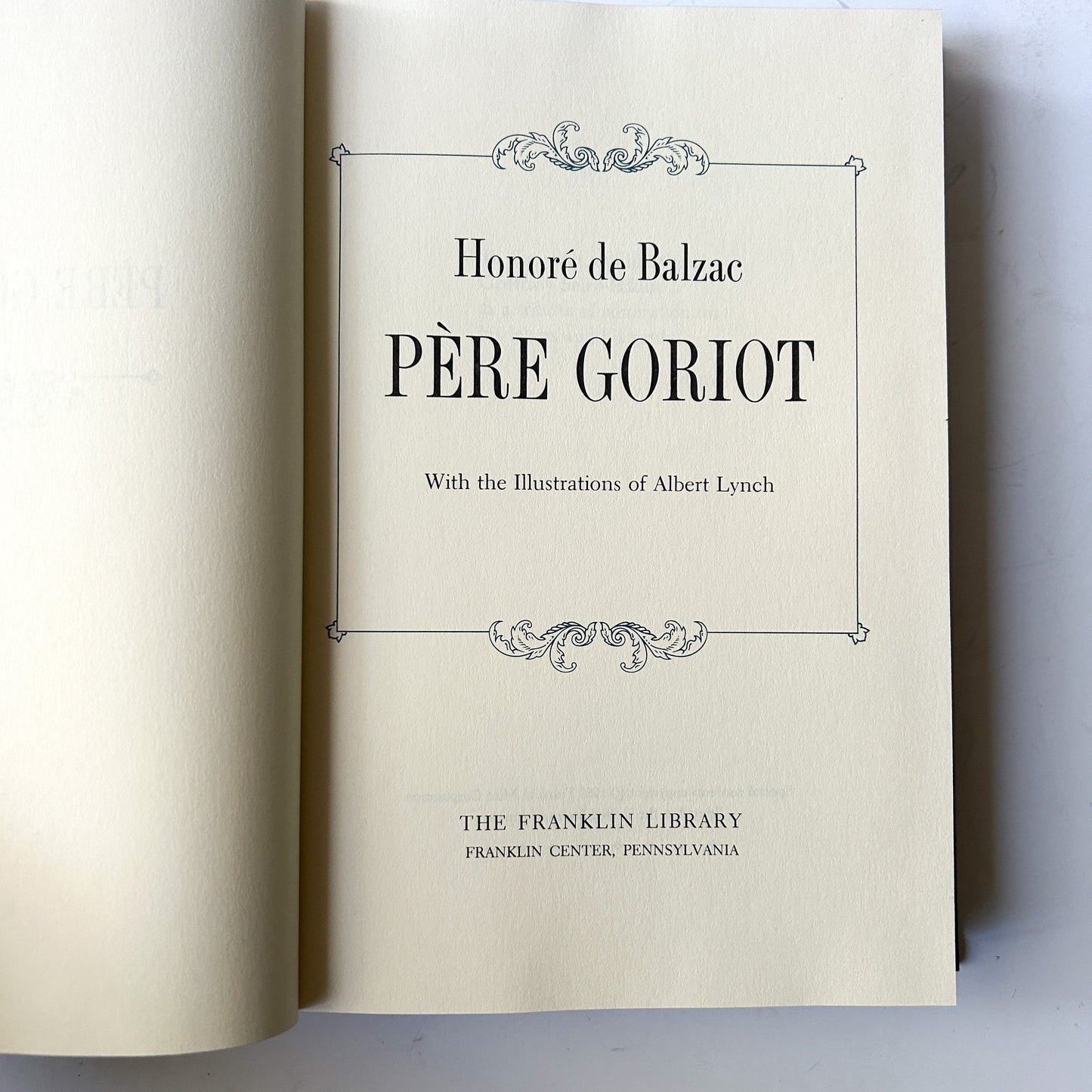 Pere Goriot by Honore De Balzac, The Franklin Library Edition
