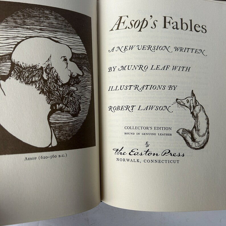 Aesop’s Fables, Vintage Leather Easton Press Book