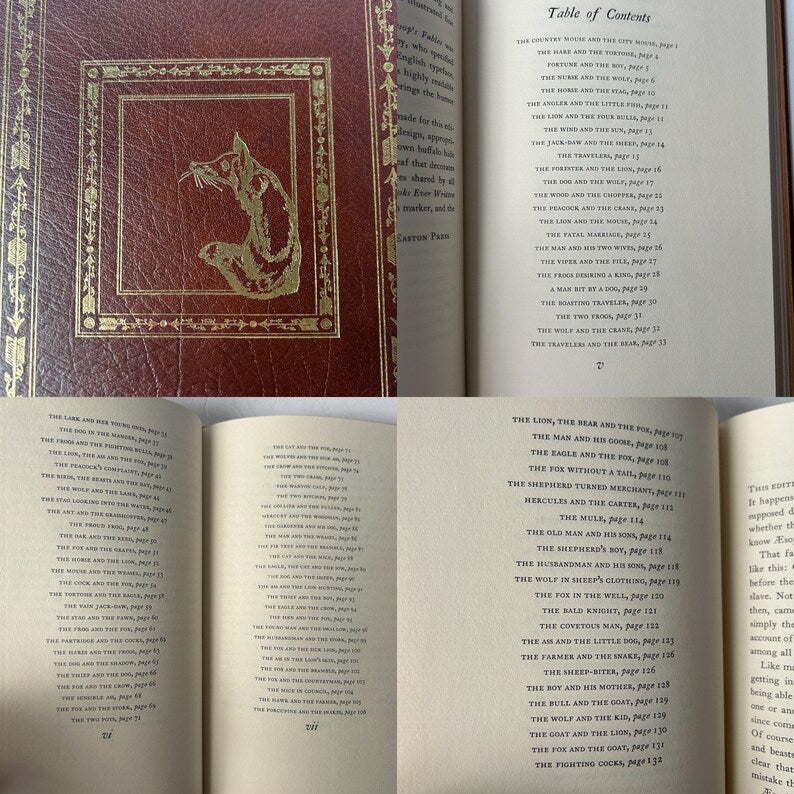 Aesop’s Fables, Vintage Leather Easton Press Book