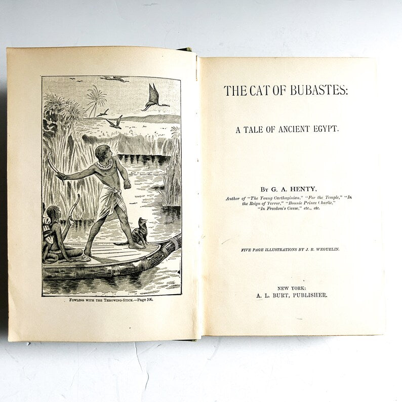 The Cat of Bubastes A Tale of Ancient Egypt by G.A. Hentry, Antique Book