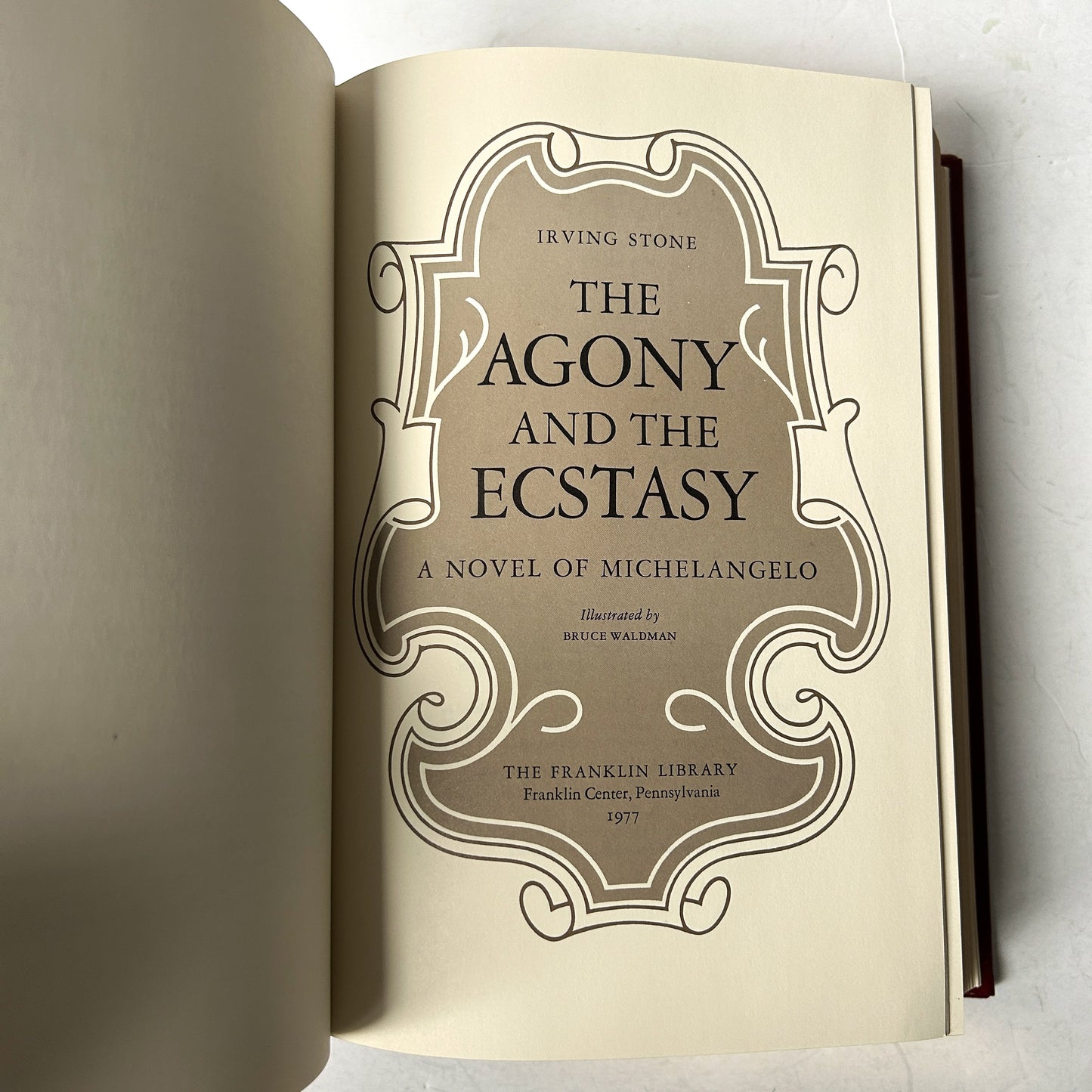 Agony and the Ecstasy by Irving Stone, Signed by the Author, Vintage edition from The Franklin Library