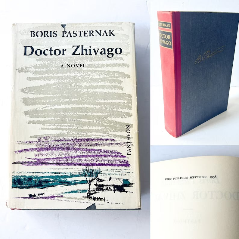 Doctor Zhivago by Boris Pasternak, Vintage Hardcover Book, First Edition published 1958