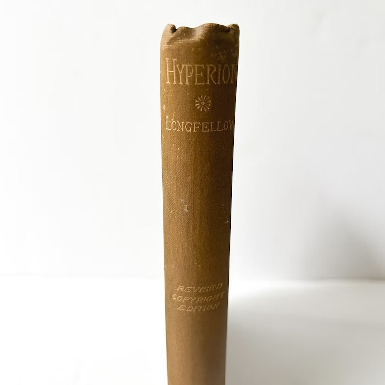 Antique book, Hyperion by Henry Wordsworth Longfellow, 1882