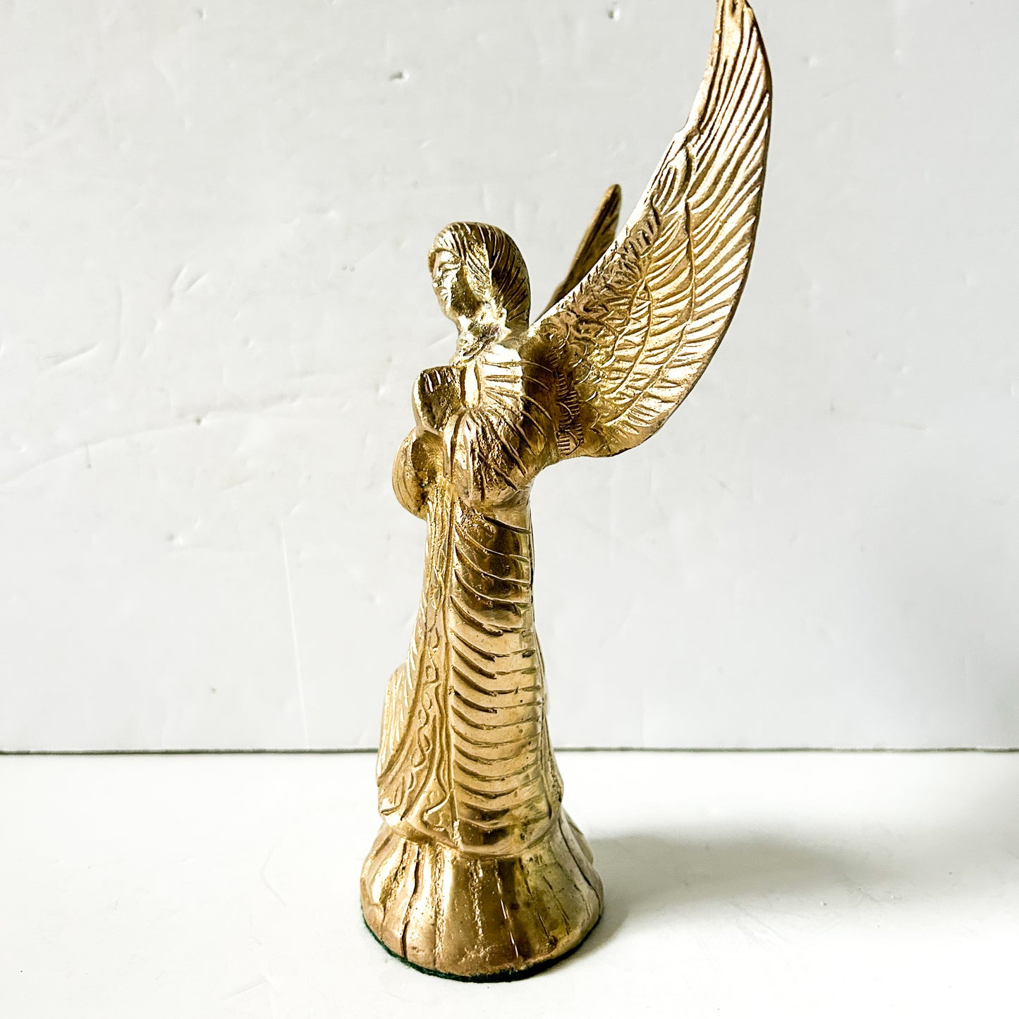 Vintage Brass Angel Taper Candle Holder