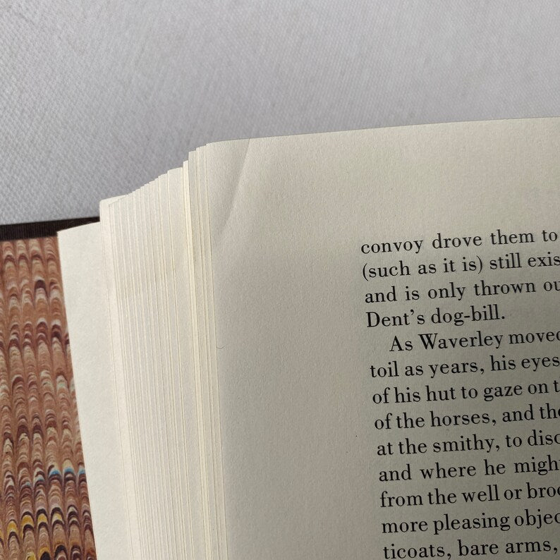 Vintage book, Waverly ('Tis Sixty Years Since) by Sir Walter Scott, The Franklin Library Edition