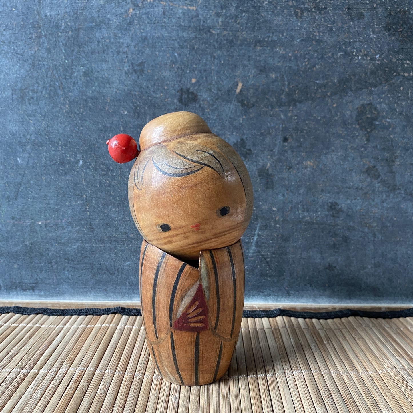 Vintage / Antique Kokeshi Doll, handpainted wood collectible from Japan