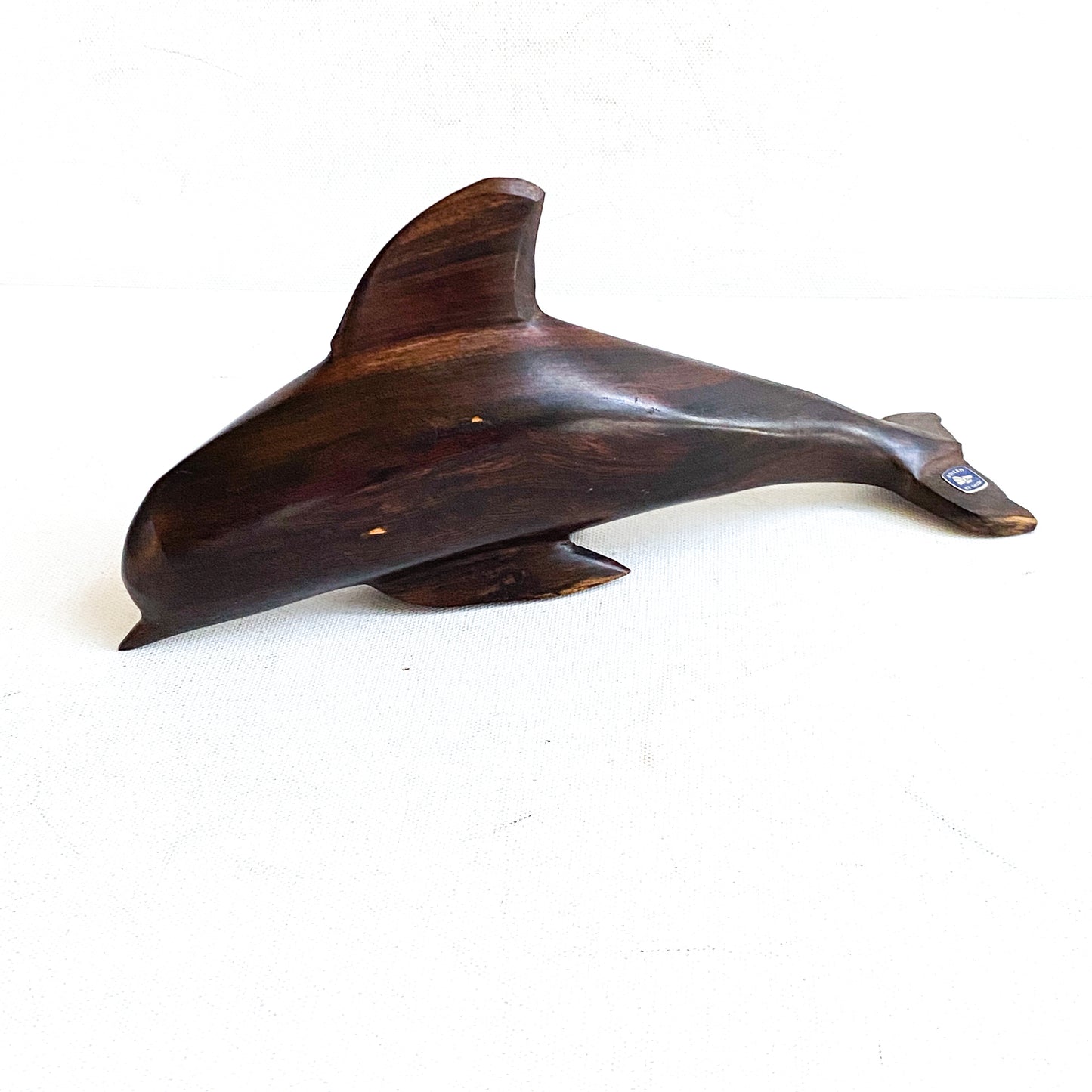 Vintage Ironwood Dolphin Sculpture, Nautical Home Decor