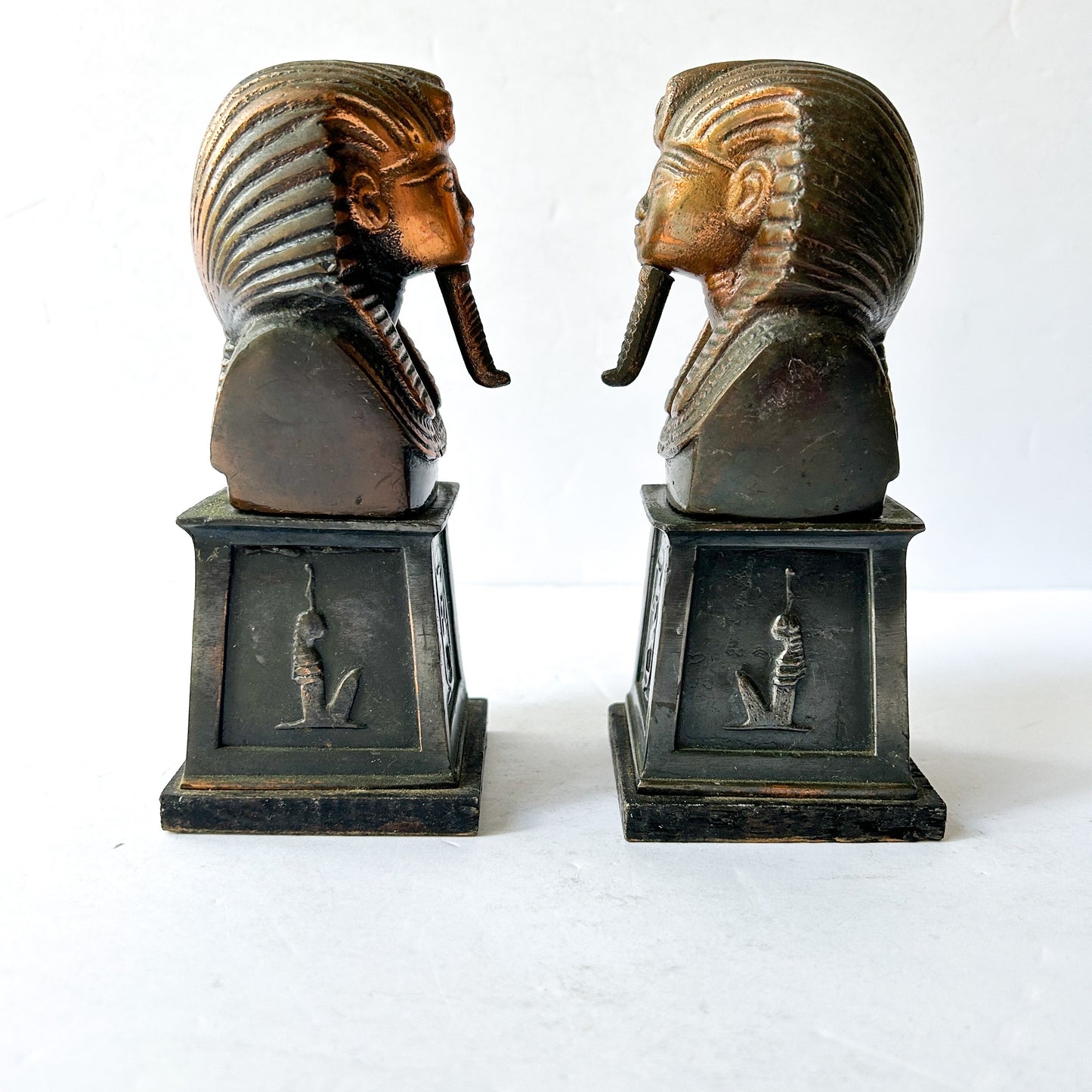 Antique / Vintage Egyptian Revival King Tut Bookends
