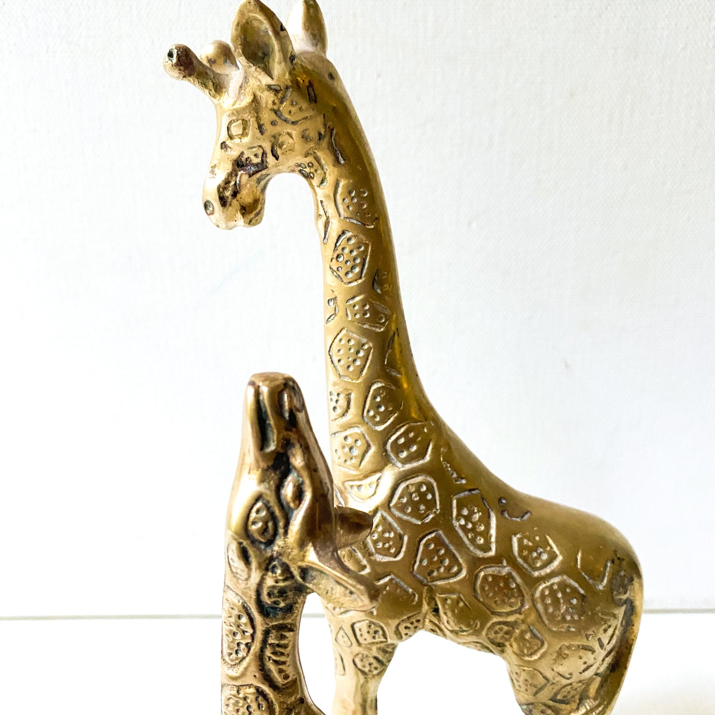 Vintage Brass Giraffe Figurine Pair