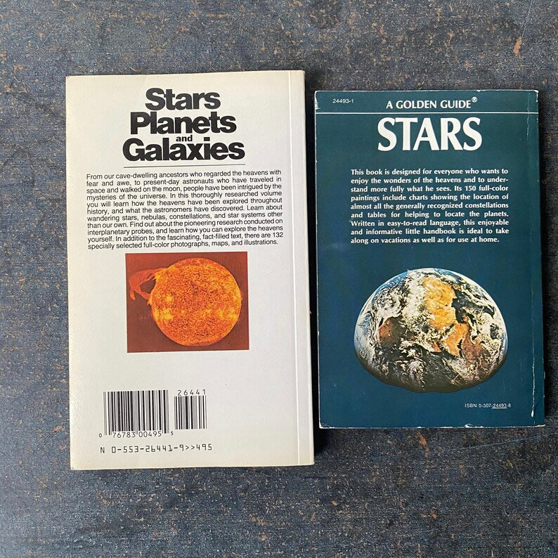 Vintage Astronomy Books, Stars Golden Guide, Bantam Books, Stars, Planets and Galaxies
