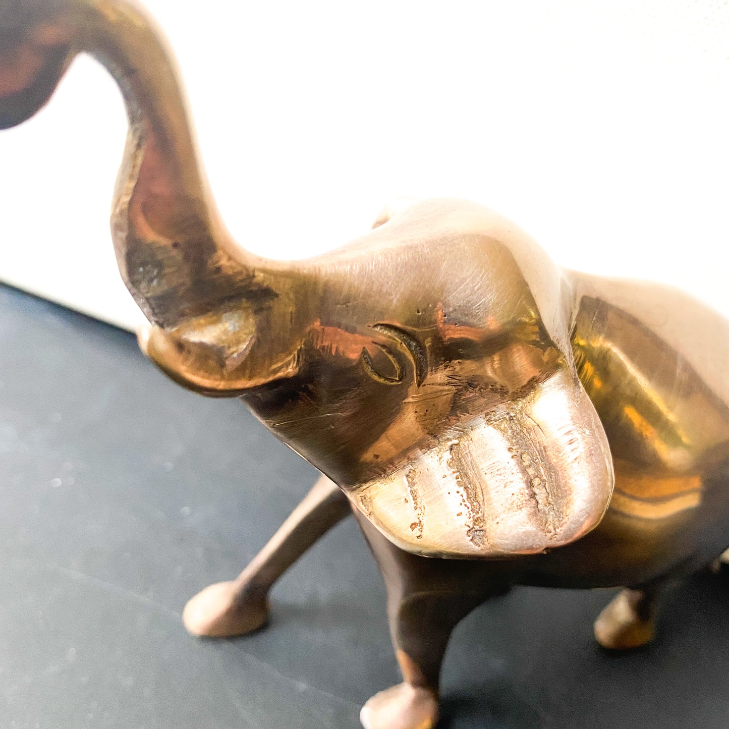 Vintage brass elephant figurine