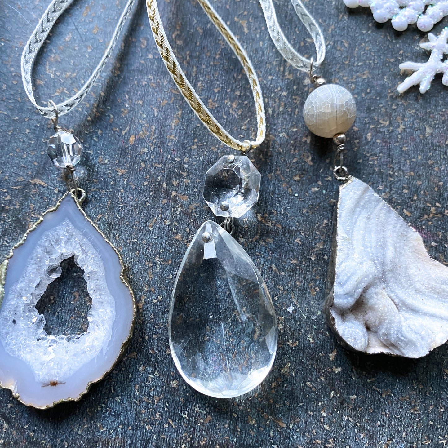 Geode and Crystal Ornament Assortment