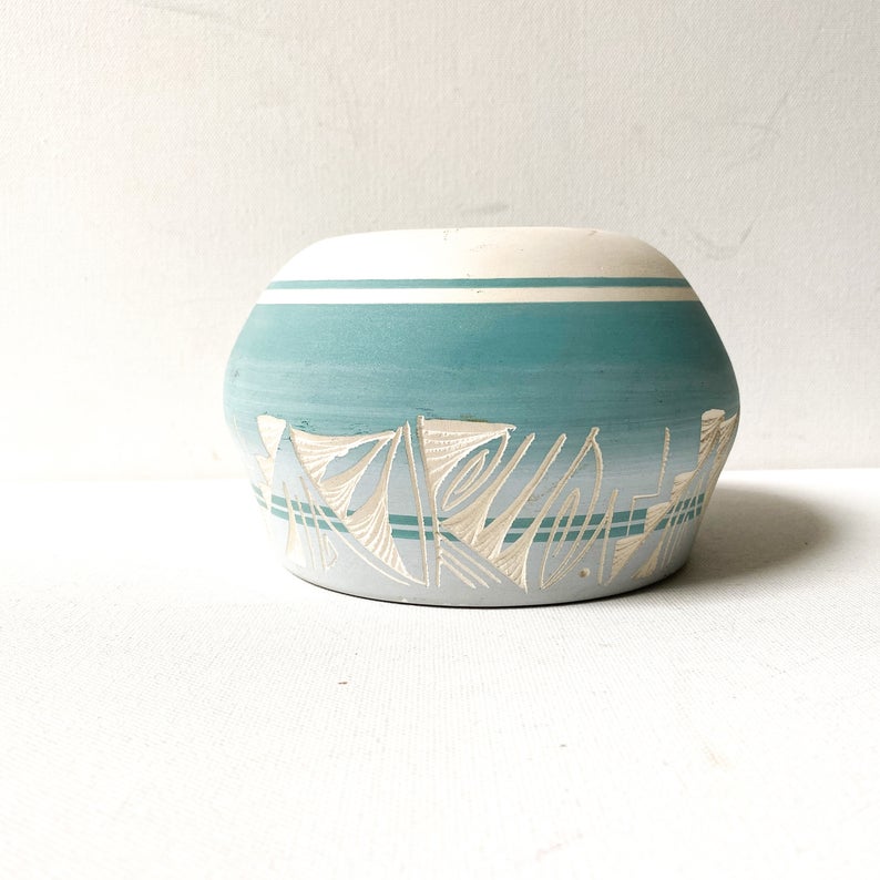 Vintage Mesa Verde Pottery Planter Vase, Native American Art Collectible