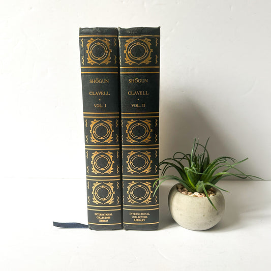 Vintage Shogun book set, by James Clavell, Volume I & II, International Collectors Library Editions