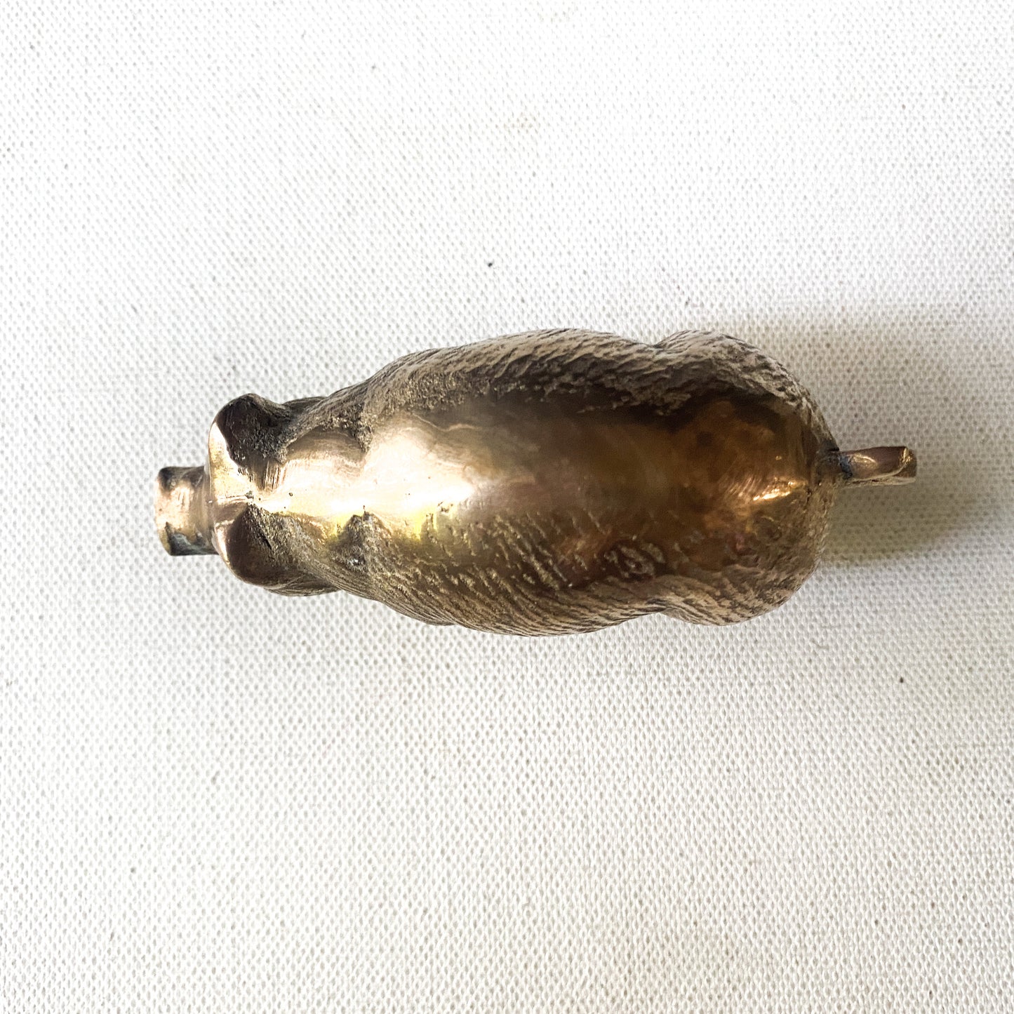 Vintage small brass pig figurine