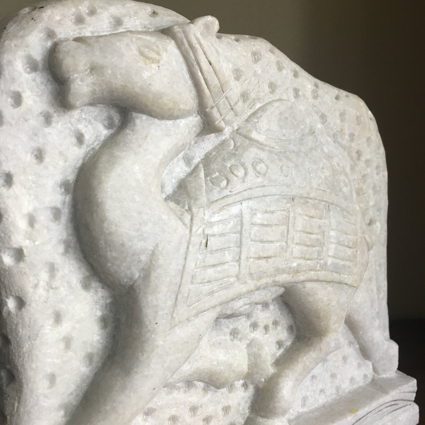 White Marble Camel Sculpture, Bohemian Decor