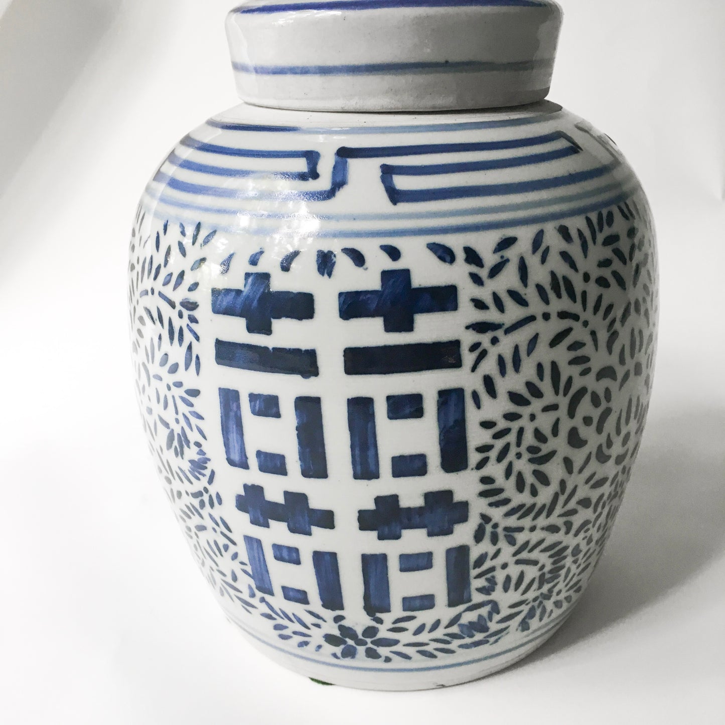 Blue and White Ginger Jar Double Happiness