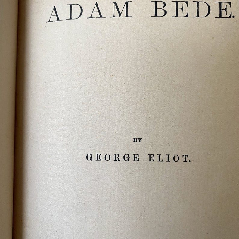 Antique Book, Adam Bede by George Eliot, Alta Edition, Porter and Coates, 1800s, 19th century
