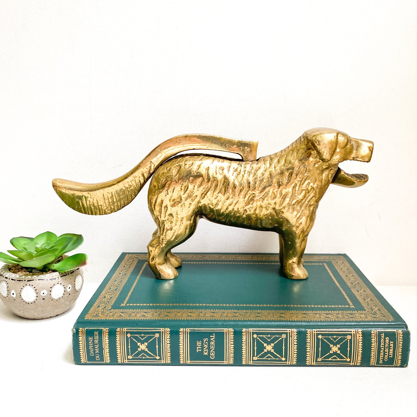 Antique Brass Dog Nutcracker
