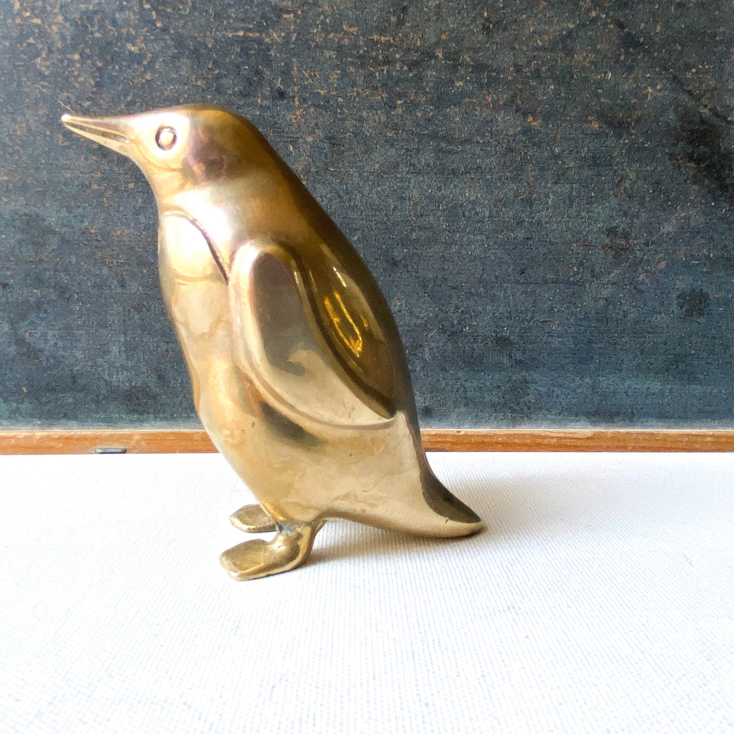 Vintage brass penguin figurine