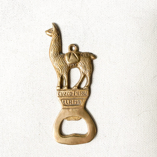 Vintage Brass Llama Bottle Opener