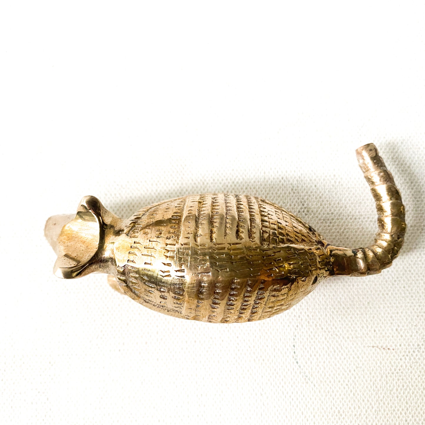 Small vintage brass armadillo figurine