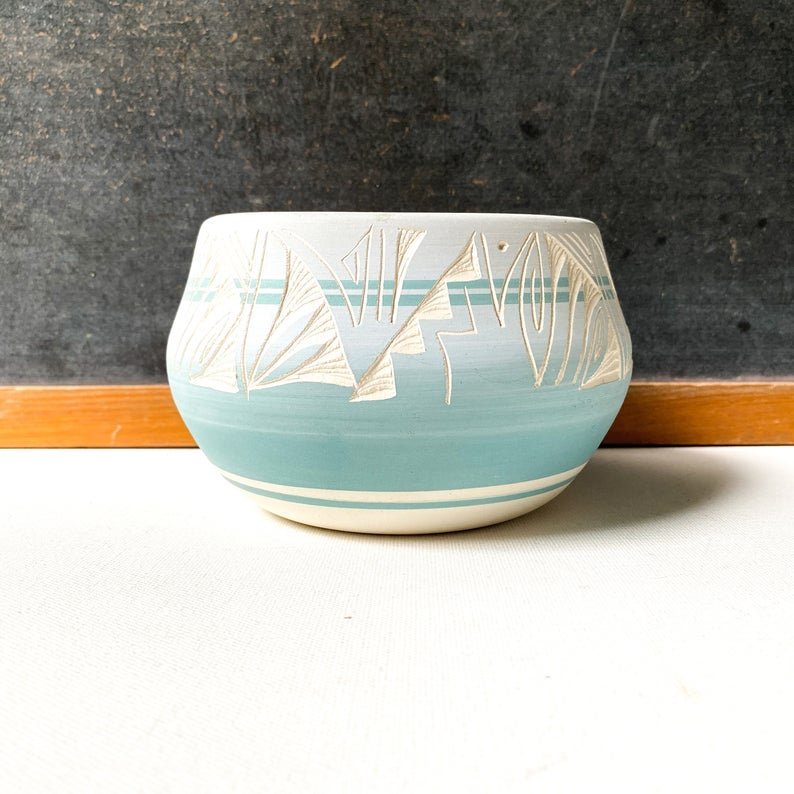 Vintage Mesa Verde Pottery Planter Vase, Native American Art Collectible