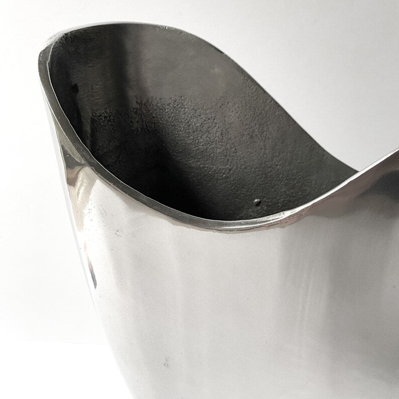 Vintage modernist aluminum vase, Anna Efverlund