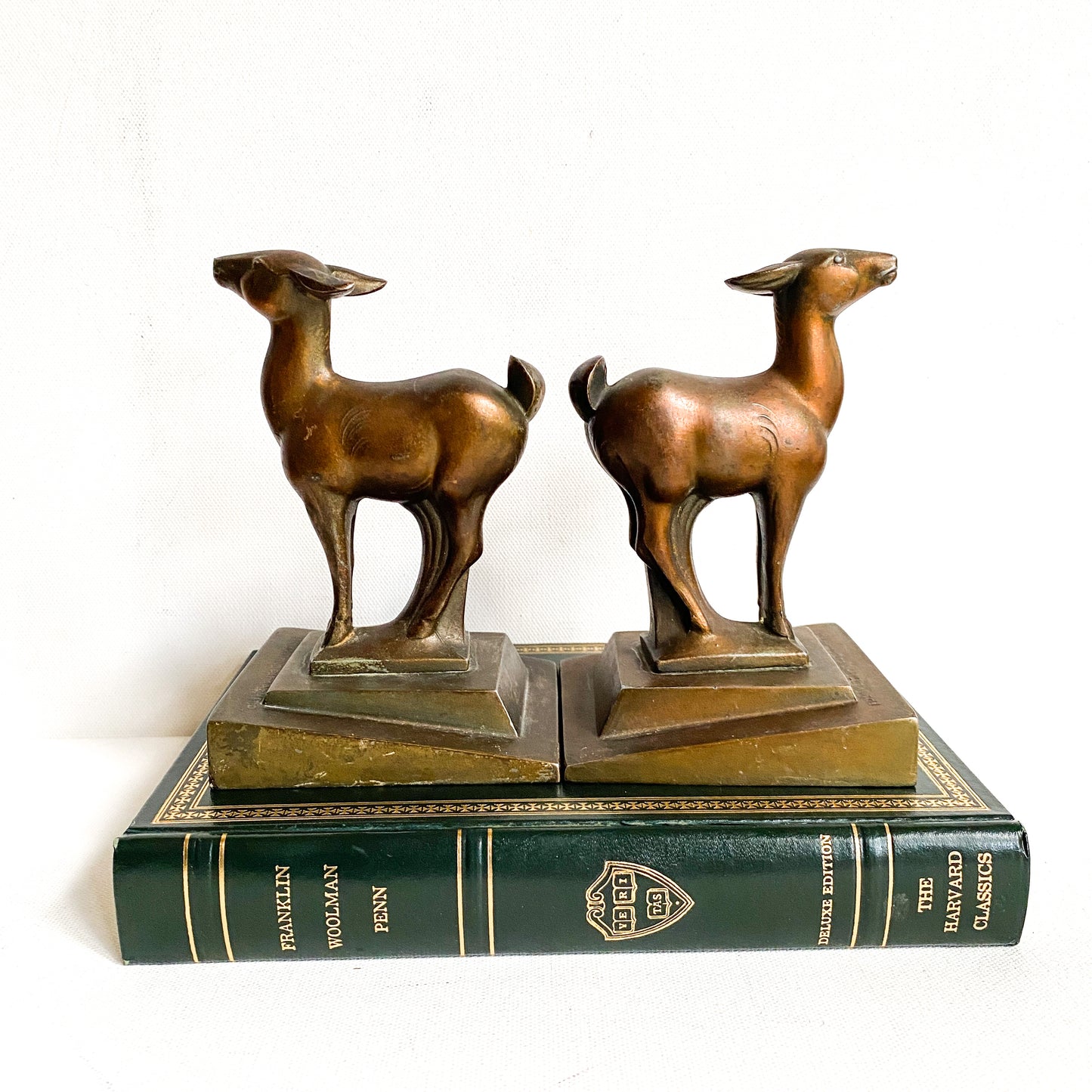 Vintage Frankart Art Deco Deer Bookends