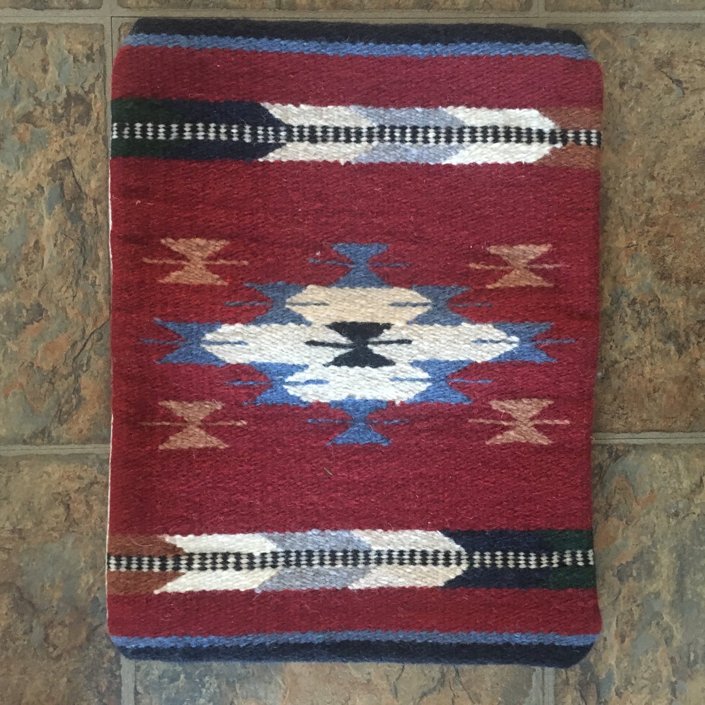 Southwestern Style Wool Pillowcase/cover in rustic red