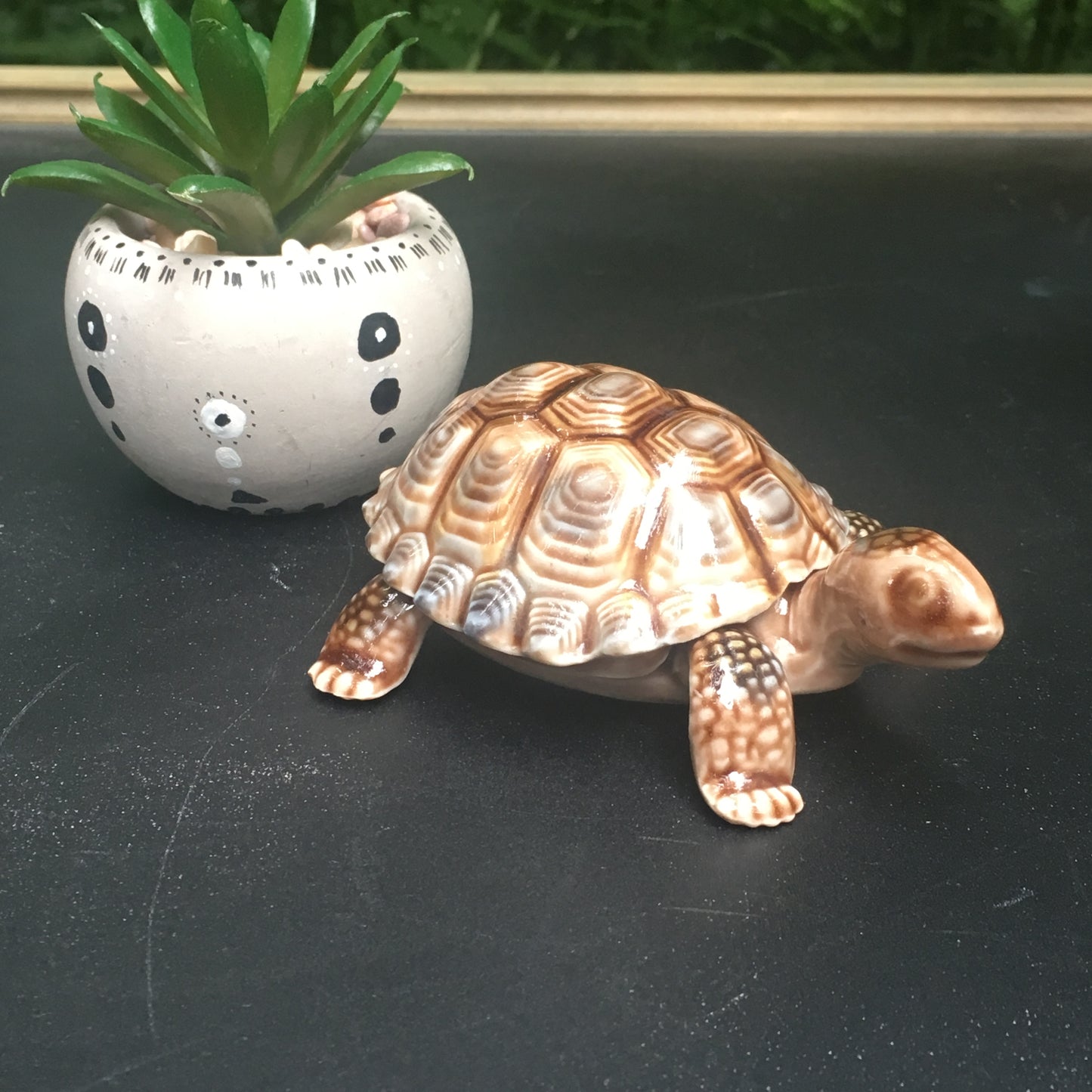 Vintage Wade Porcelain Turtle Box , Collectible made in England
