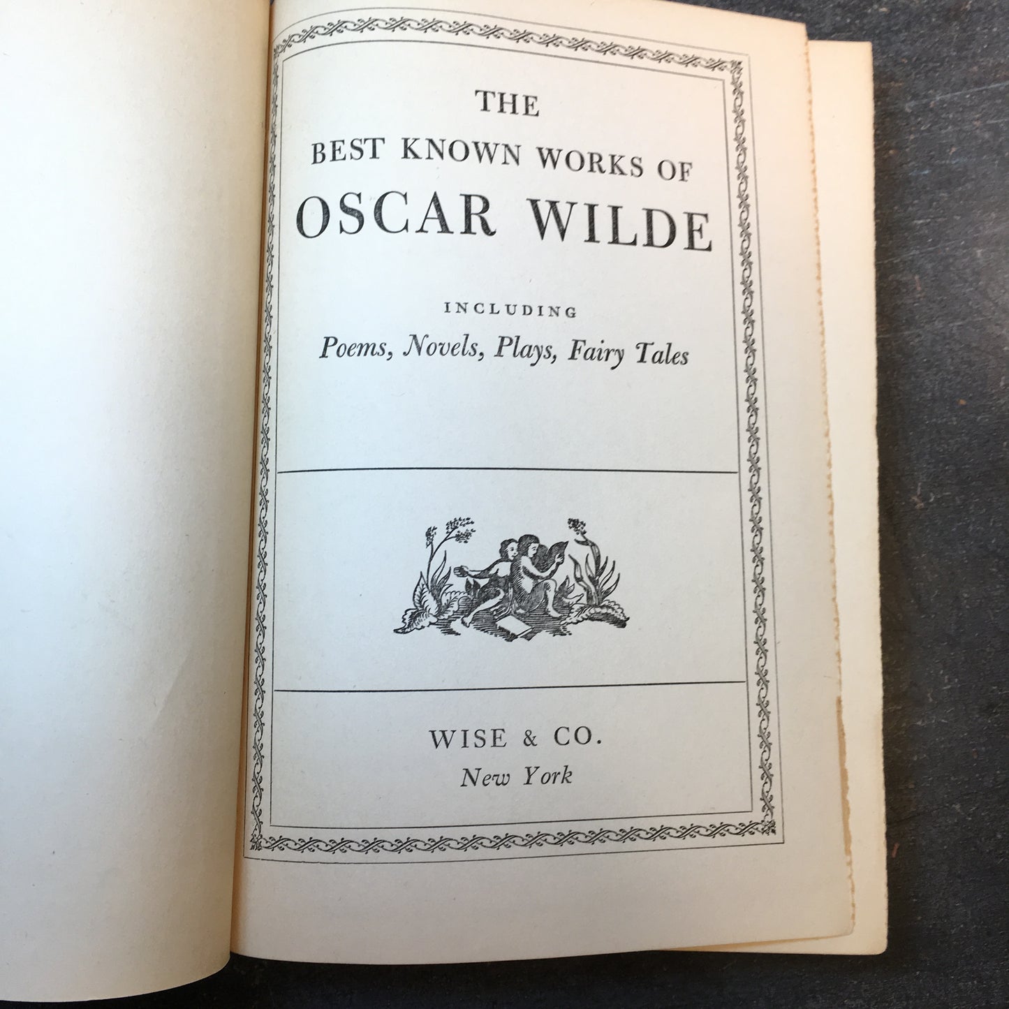 The Best Known Works of Oscar Wilde - vintage blue cloth bound edition