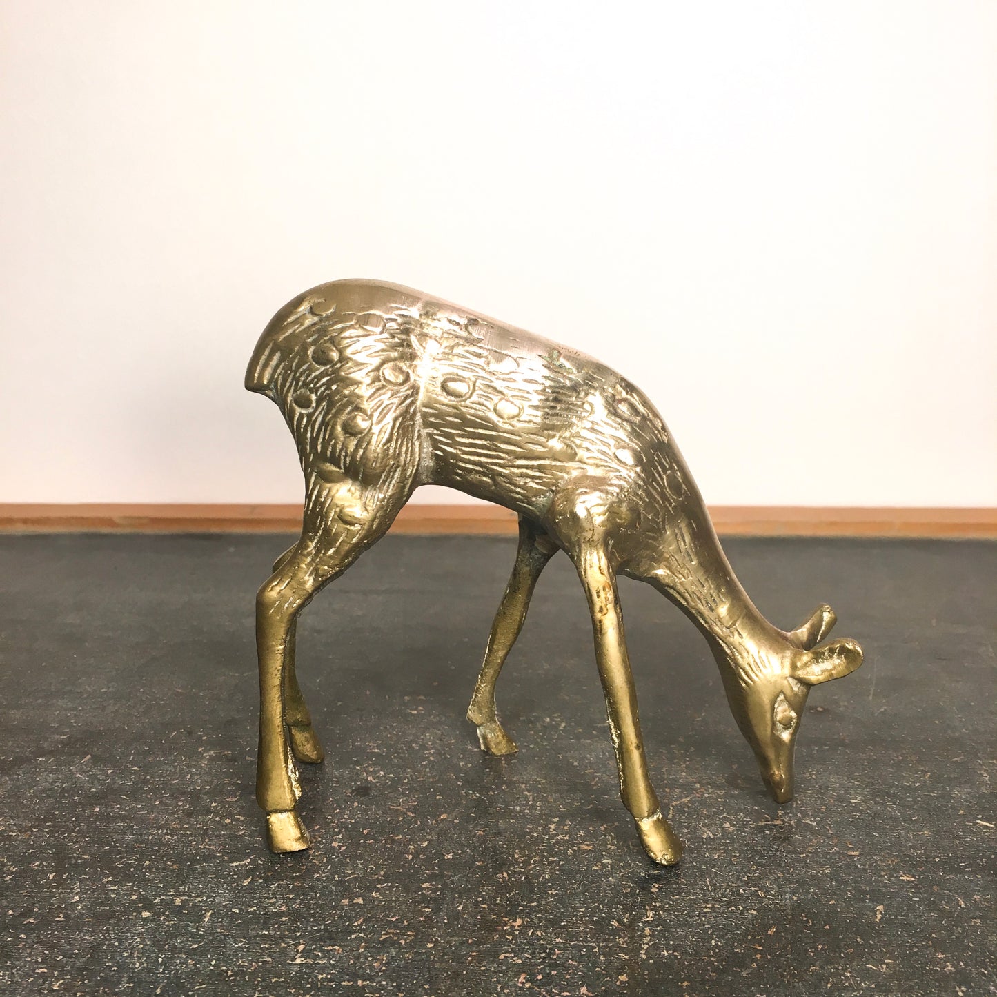 Vintage Brass Deer Pair