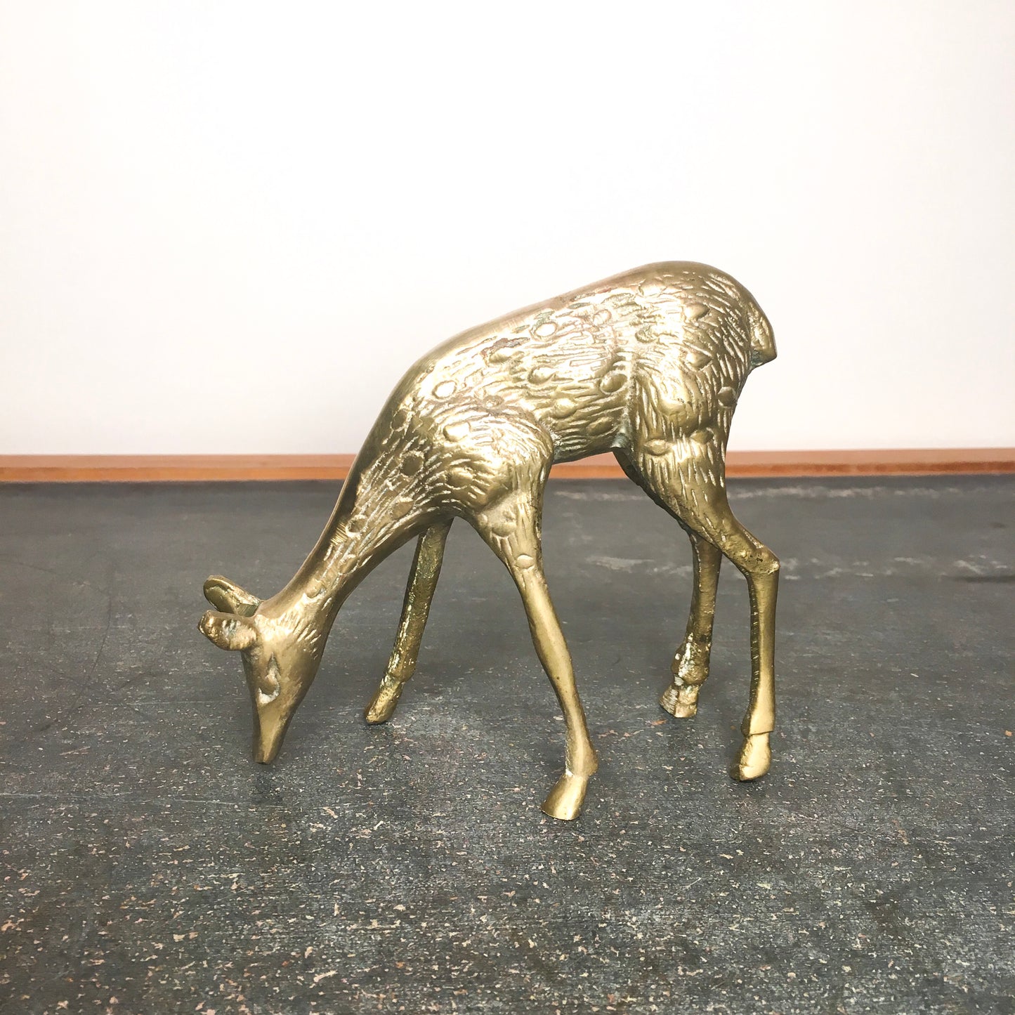 Vintage Brass Deer Pair