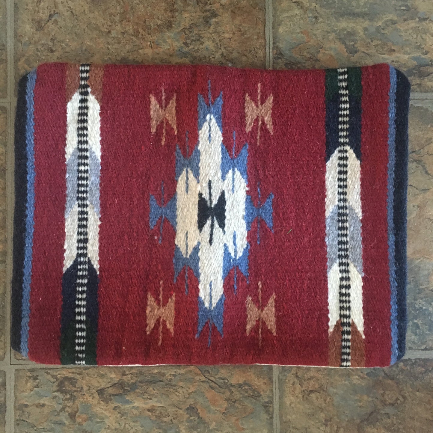 Southwestern Style Wool Pillowcase/cover in rustic red