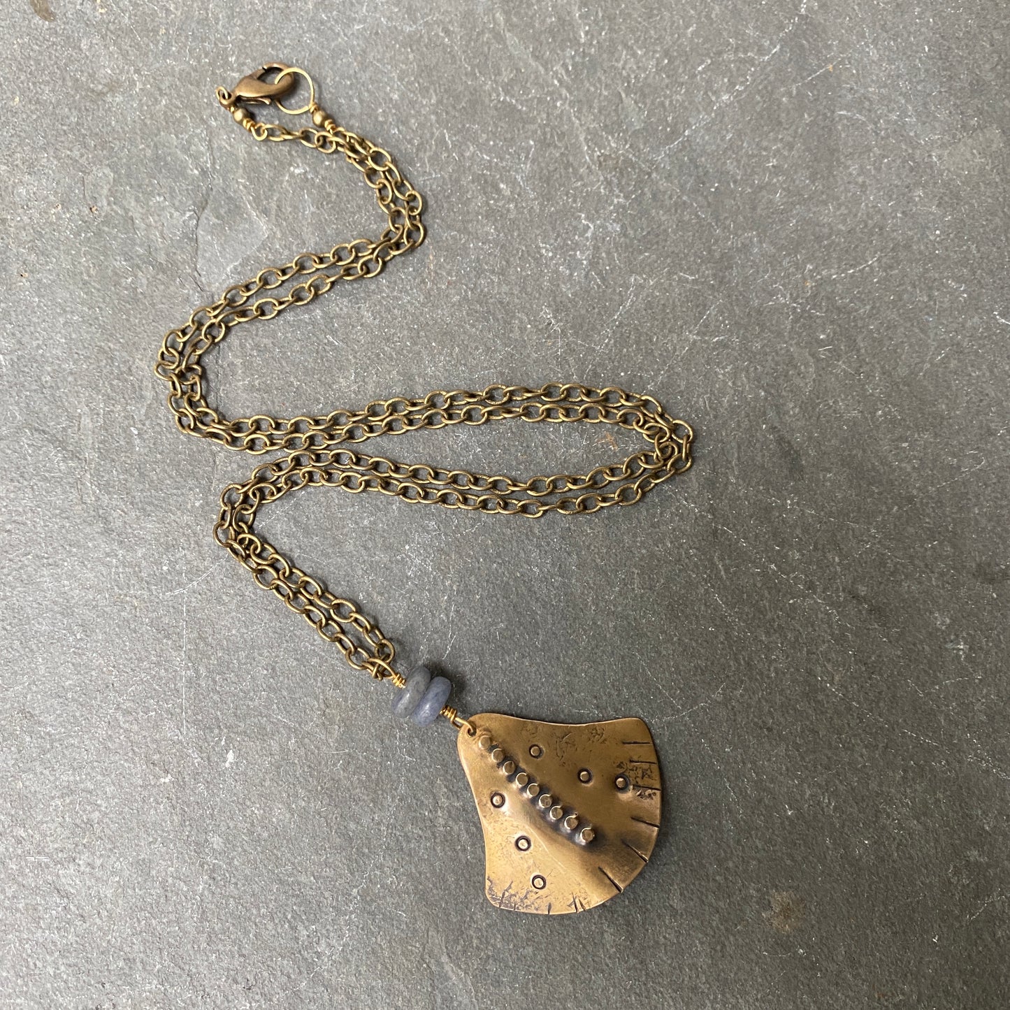 Brass Fan Necklace