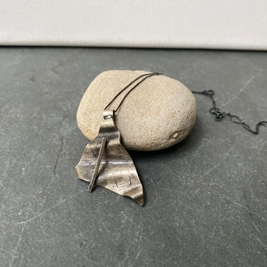Abstract Oxidized Sterling Necklace