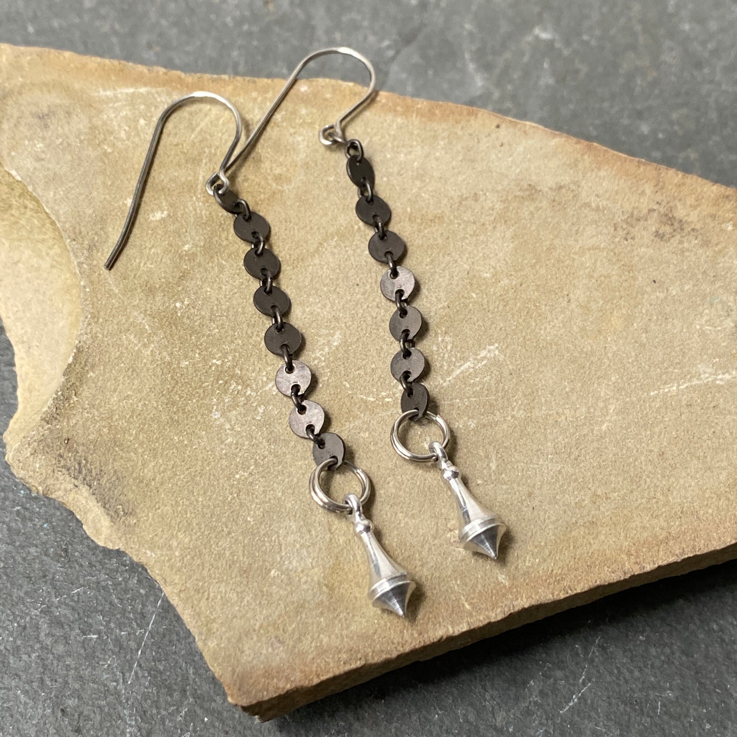 Chain and Spike Earrings