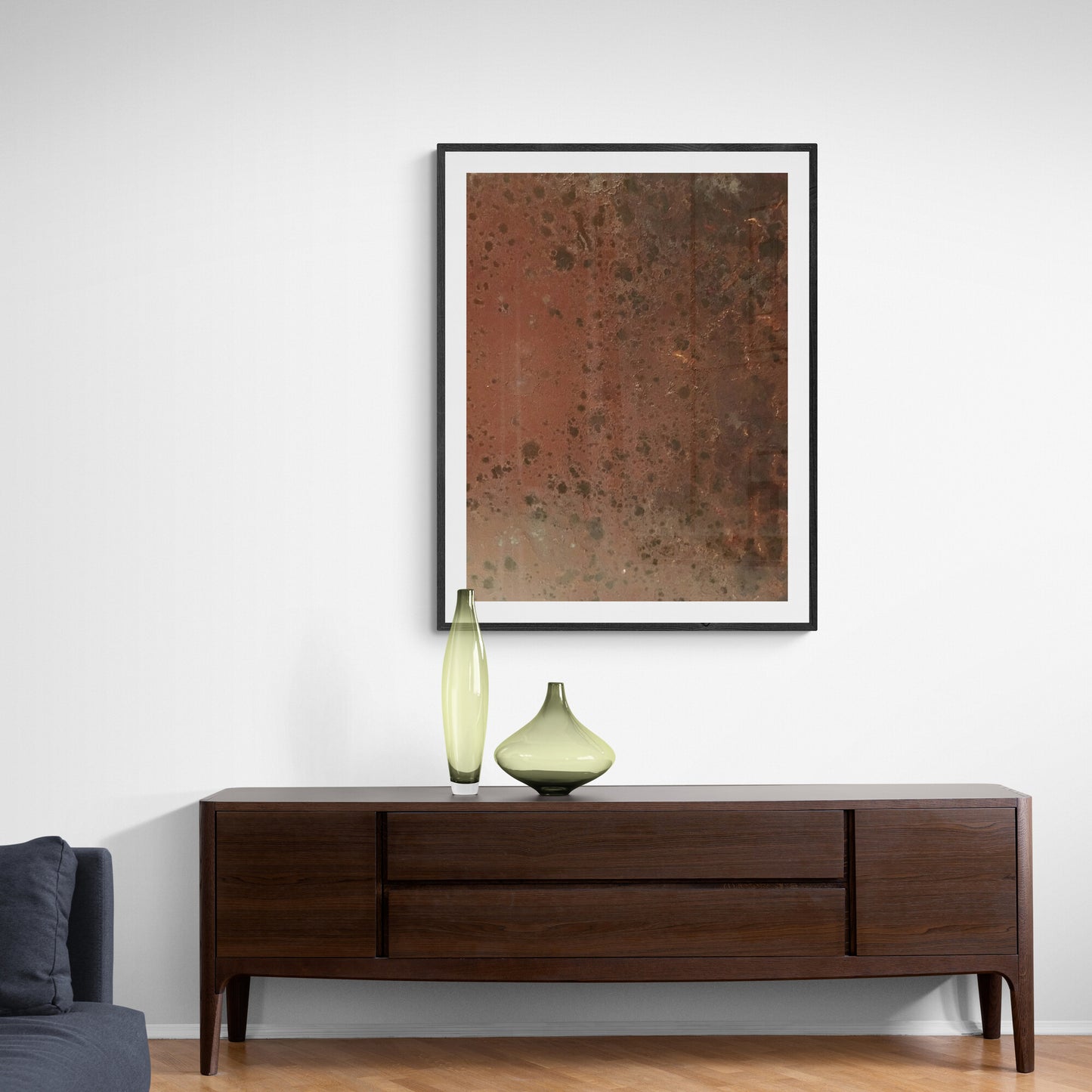 "Patina", Metallic Spots, Indusrial Style Print, Rustic Abstract Photo