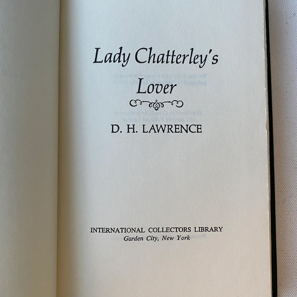 Vintage Lady Chatterly’s Lover book by D.H. Lawrence, International Collectors Library Edition