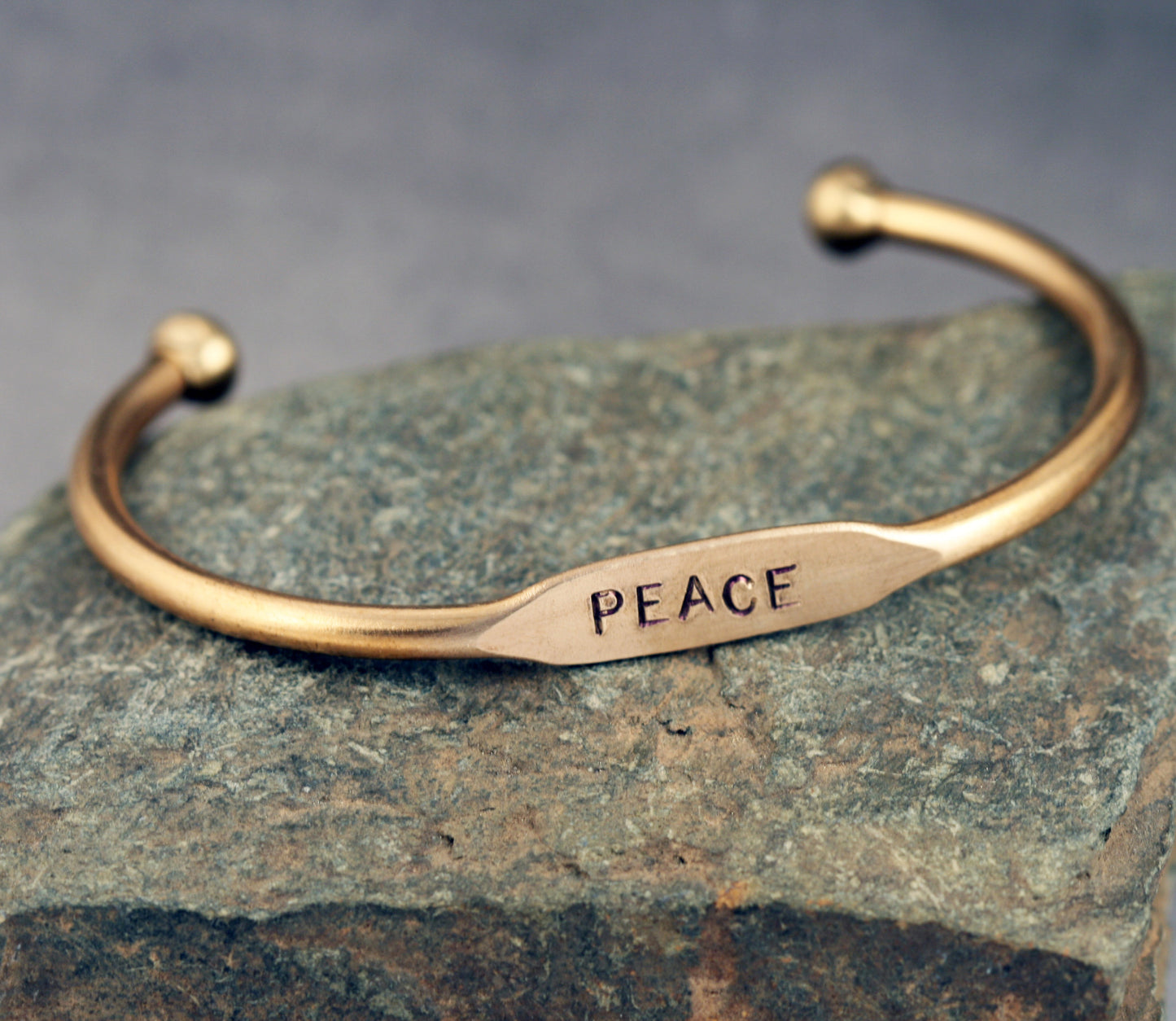 Peace Affirmation Cuff Bracelet