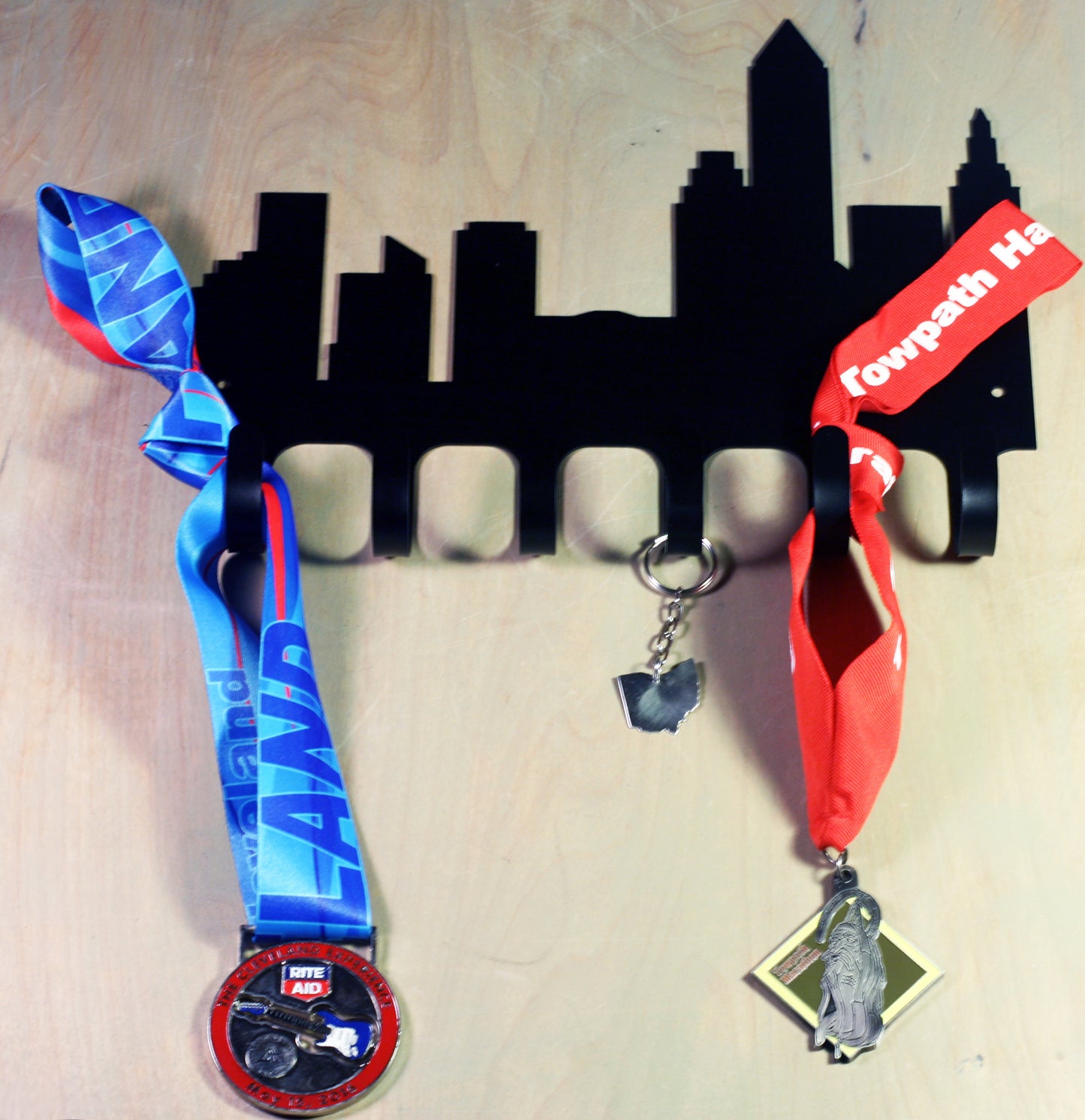 Cleveland Skyline Key Rack / Running Medal Hanger